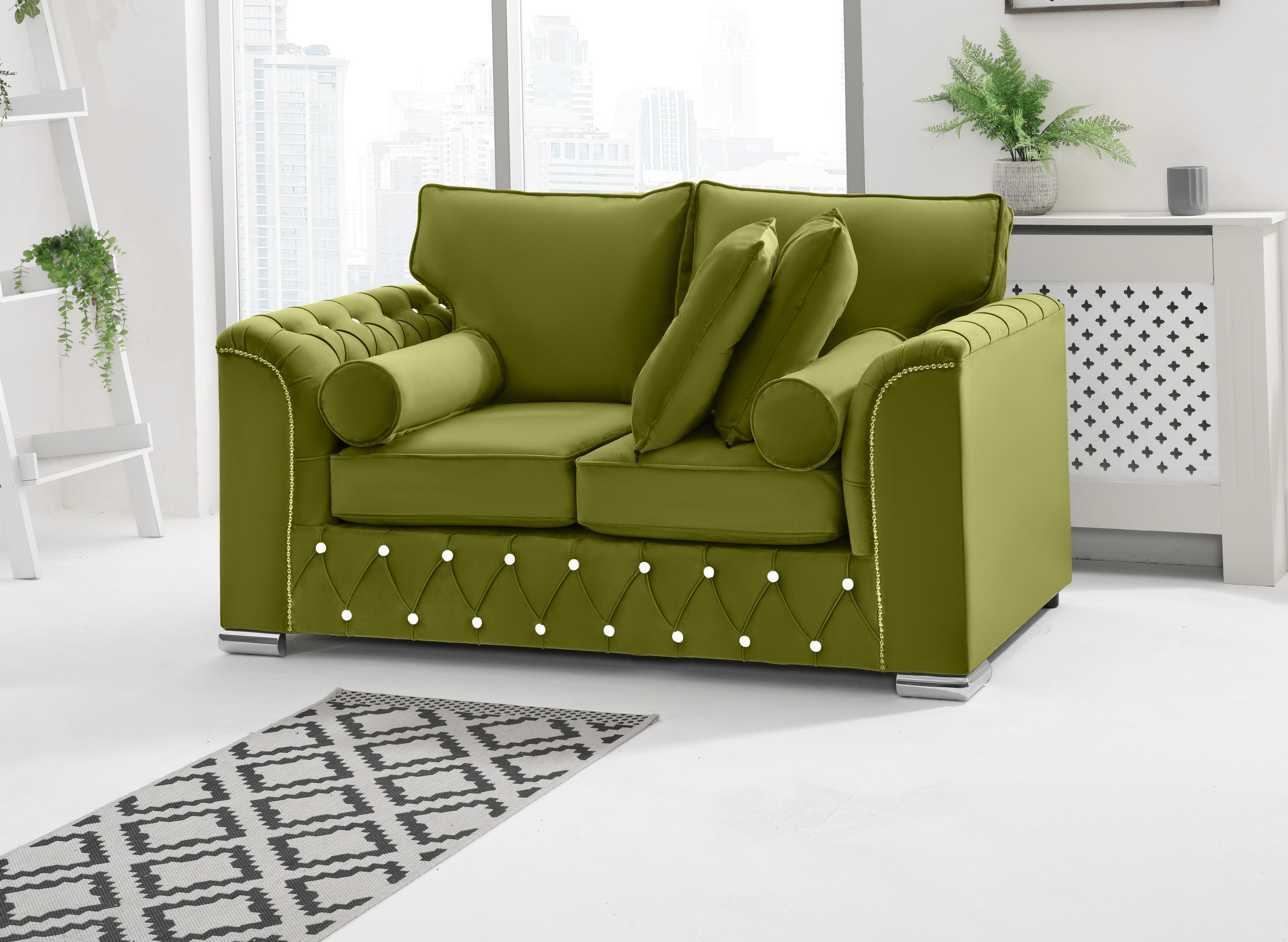 Serene 3+2 Fullback + Extra Cushions + Diamonds
