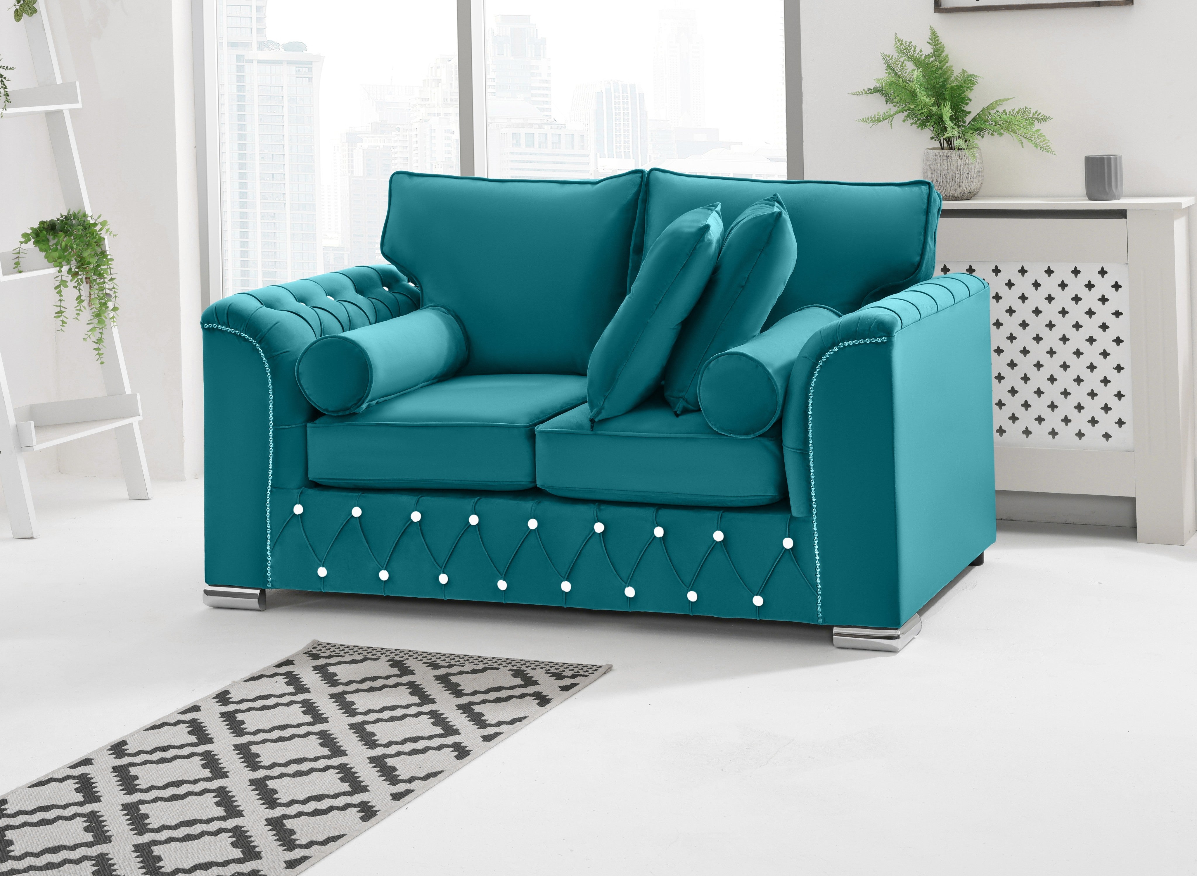 Serene 3+2 Fullback + Extra Cushions + Diamonds