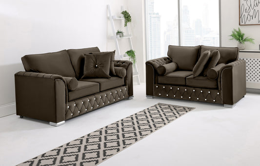 Serene 3+2 Fullback + Extra Cushions + Diamonds