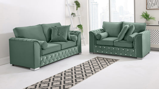 Serene 3+2 Fullback + Extra Cushions + Diamonds