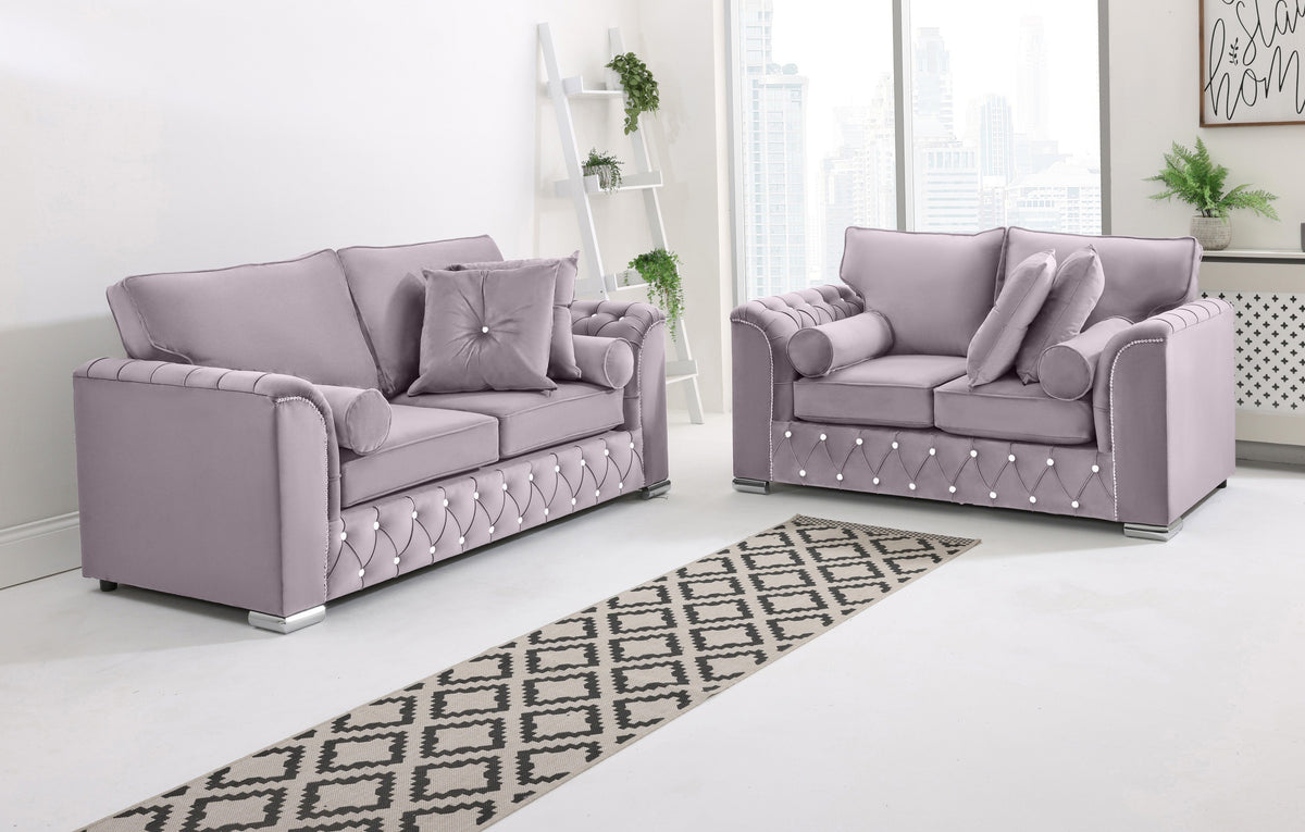 Serene 3+2 Fullback + Extra Cushions + Diamonds