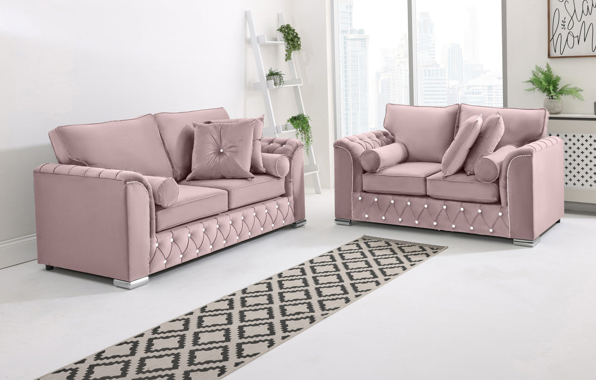 Serene 3+2 Fullback + Extra Cushions + Diamonds