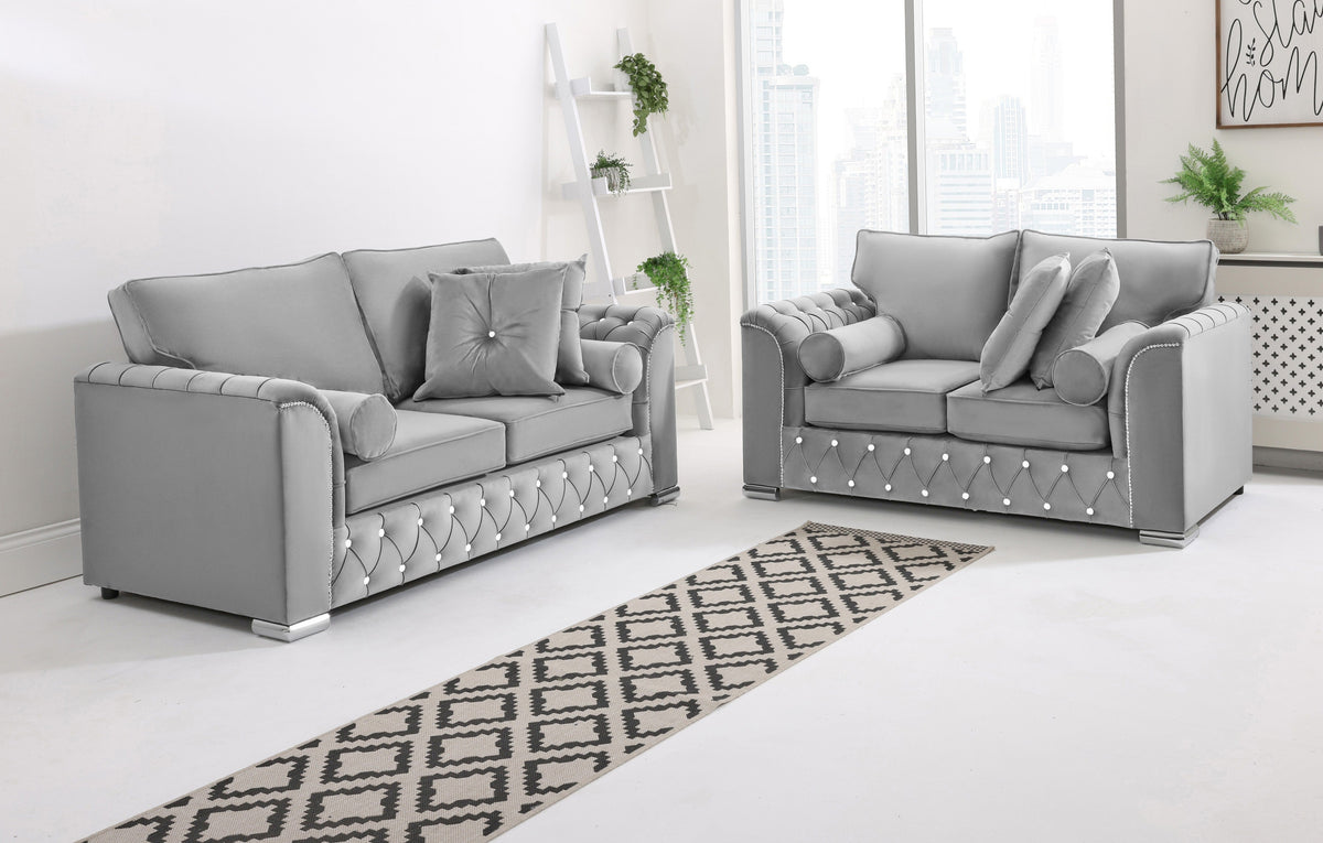Serene 3+2 Fullback + Extra Cushions + Diamonds
