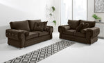 Victoria Plush 3+2 Fullback + Extra Cushions + Diamonds