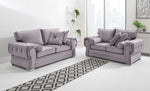 Victoria Plush 3+2 Fullback + Extra Cushions + Diamonds
