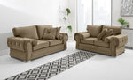 Victoria Plush 3+2 Fullback + Extra Cushions + Diamonds