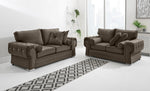 Victoria Plush 3+2 Fullback + Extra Cushions + Diamonds