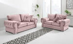 Victoria Plush 3+2 Fullback + Extra Cushions + Diamonds