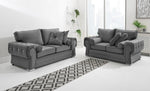 Victoria Plush 3+2 Fullback + Extra Cushions + Diamonds