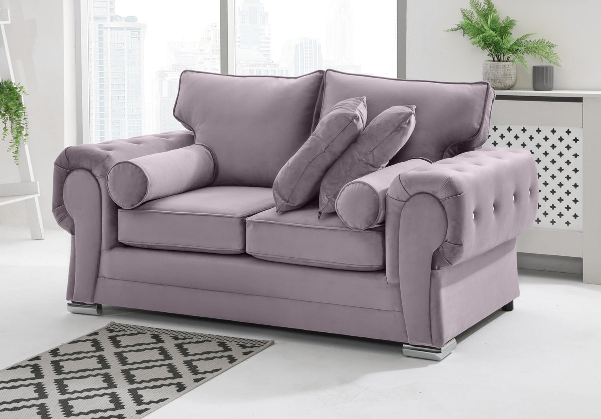 Victoria Plush 3+2 Fullback + Extra Cushions + Diamonds