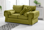 Victoria Plush 3+2 Fullback + Extra Cushions + Diamonds