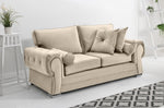 Victoria Plush 3+2 Fullback + Extra Cushions + Diamonds