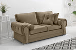 Victoria Plush 3+2 Fullback + Extra Cushions + Diamonds