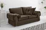 Victoria Plush 3+2 Fullback + Extra Cushions + Diamonds