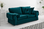 Victoria Plush 3+2 Fullback + Extra Cushions + Diamonds