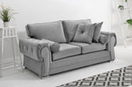 Victoria Plush 3+2 Fullback + Extra Cushions + Diamonds