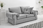 Victoria Plush 3+2 Fullback + Extra Cushions + Diamonds