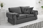 Victoria Plush 3+2 Fullback + Extra Cushions + Diamonds