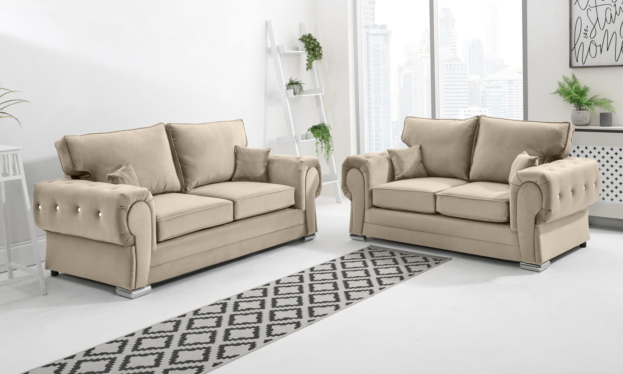Victoria Plush  3+2 Fullback + Diamonds