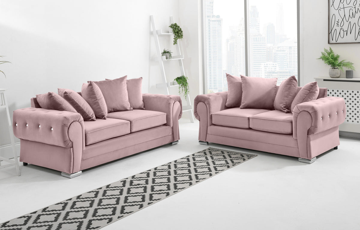 Victoria Plush 3+2 Scatterback + Diamonds