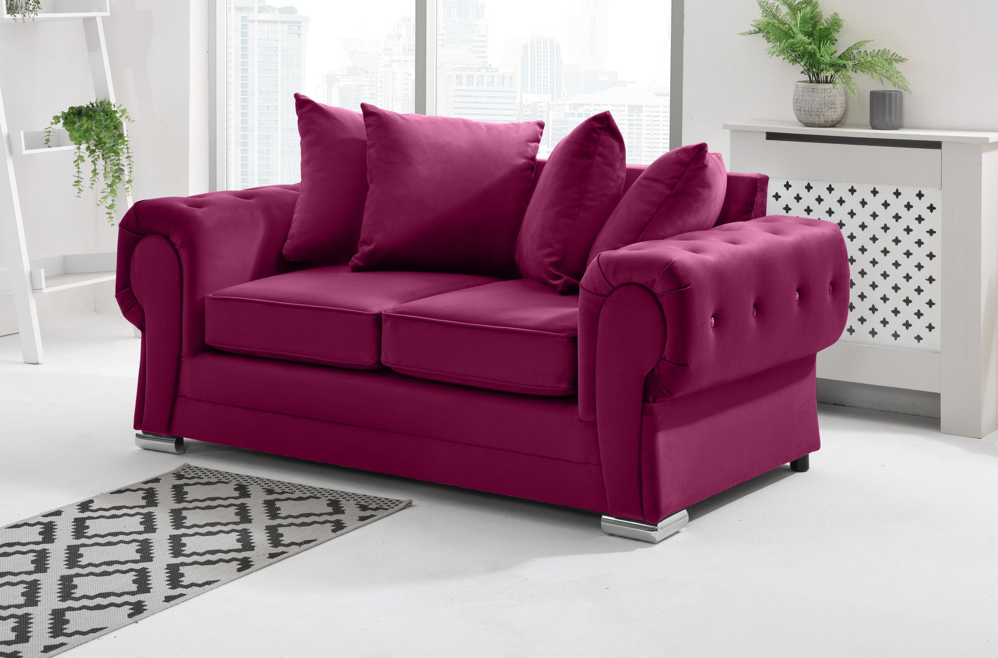 Victoria Plush 3+2 Scatterback + Diamonds