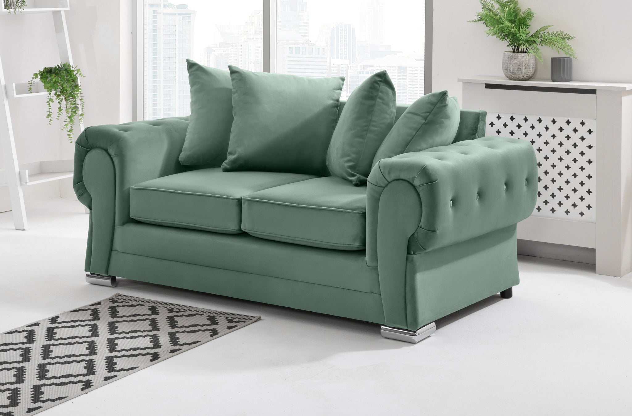 Victoria Plush 3+2 Scatterback + Diamonds