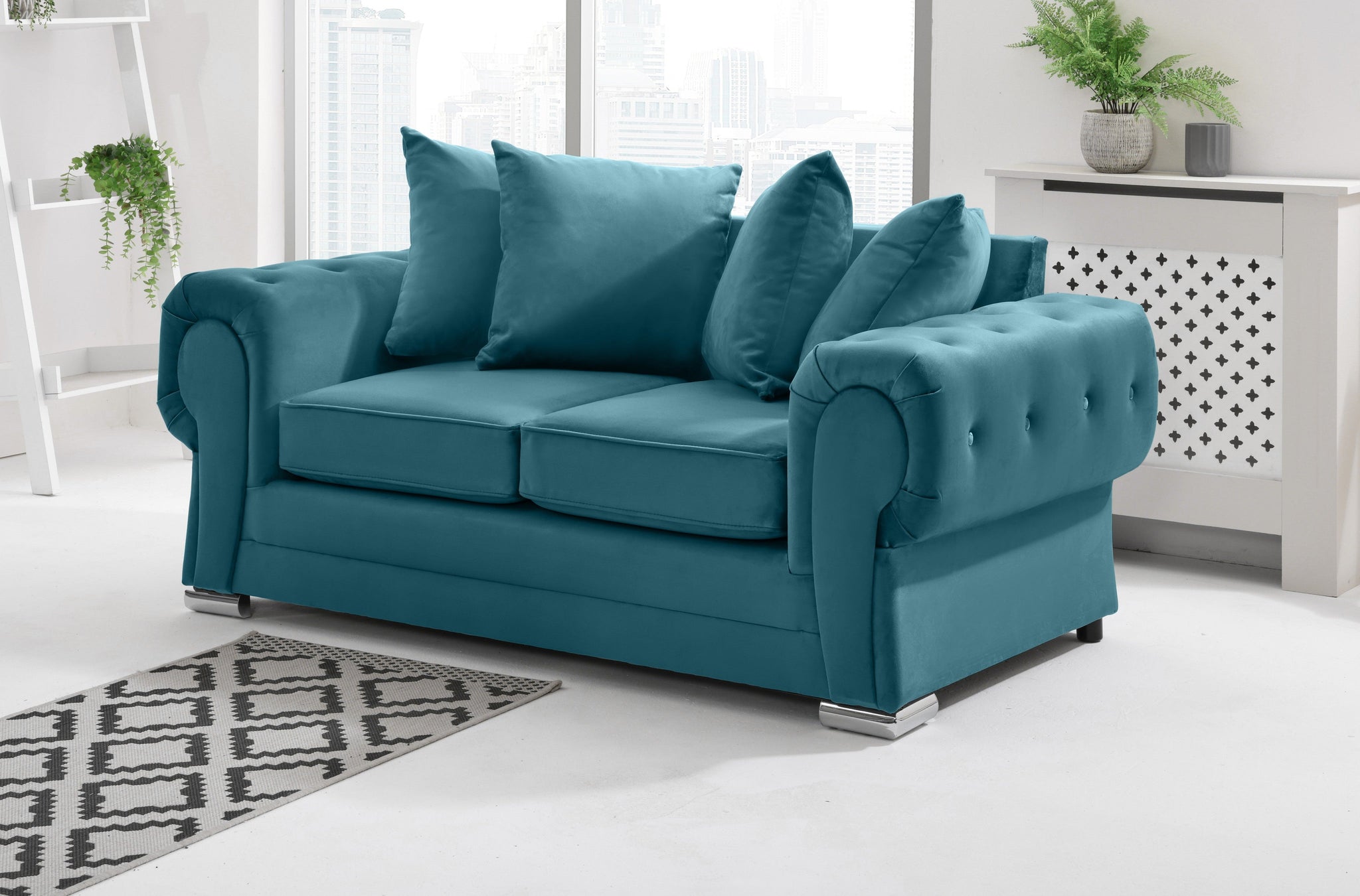 Victoria Plush 3+2 Scatterback + Diamonds