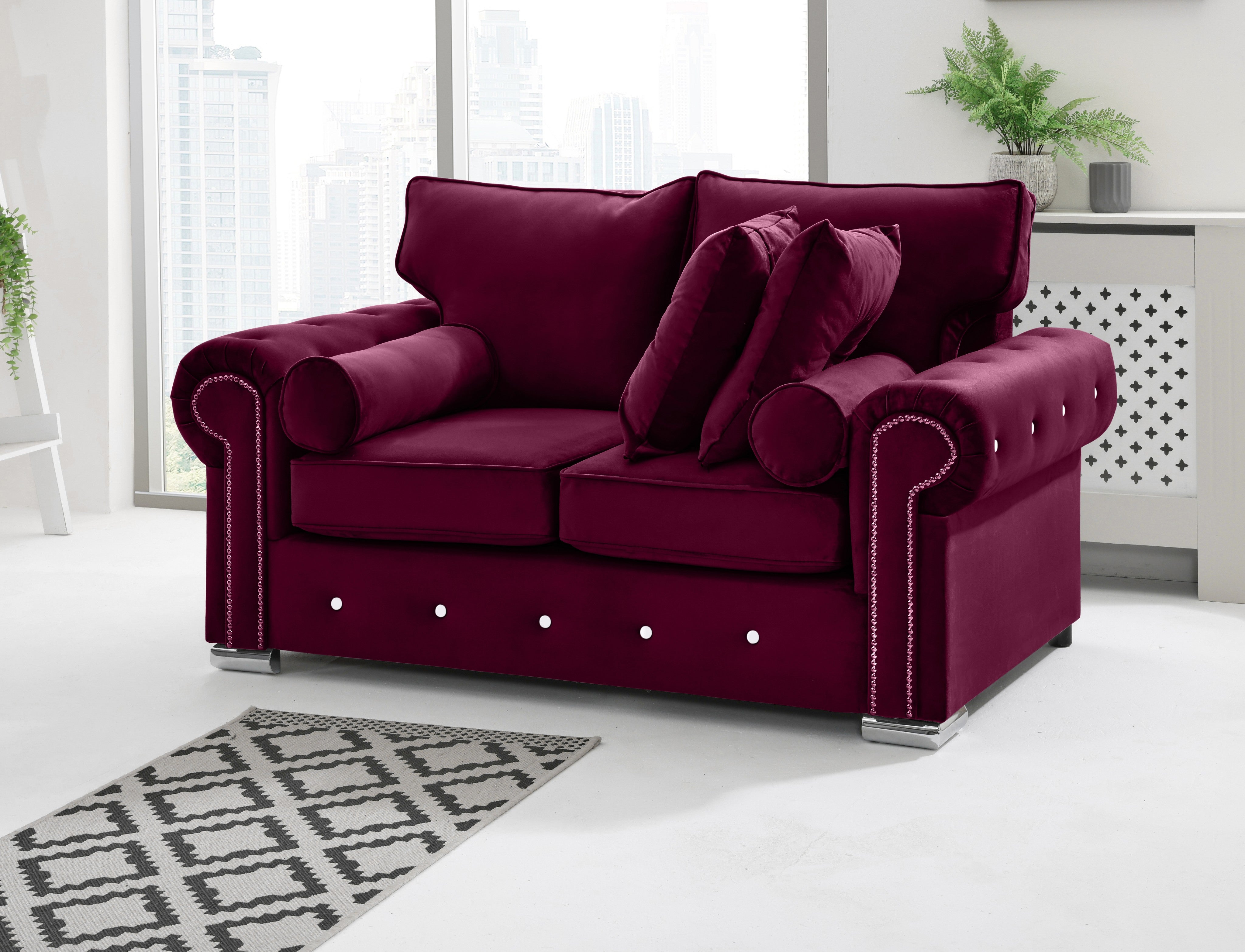 Vienna 3+2 Fullback + Extra Cushions + Diamonds