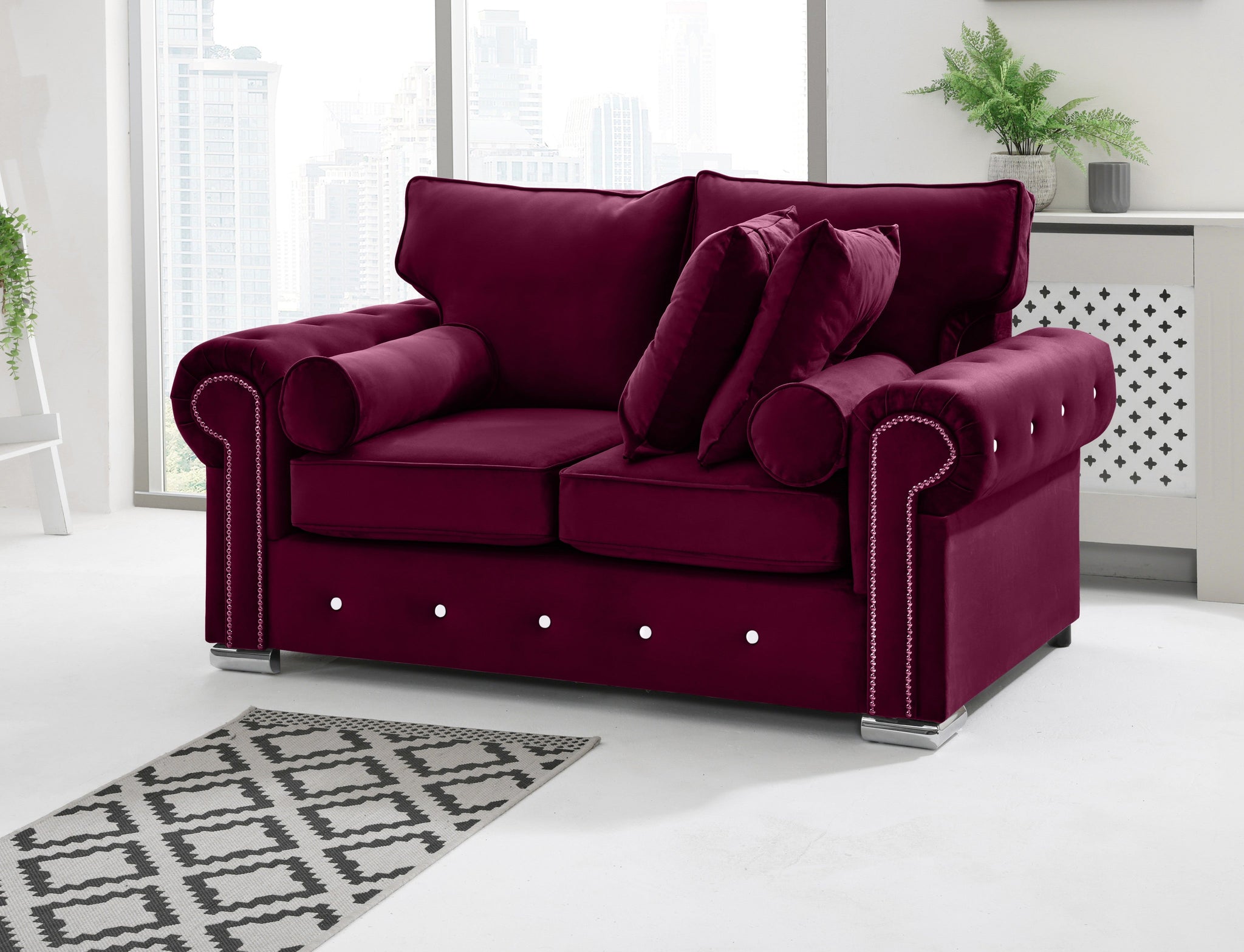 Vienna 3+2 Fullback + Extra Cushions + Diamonds