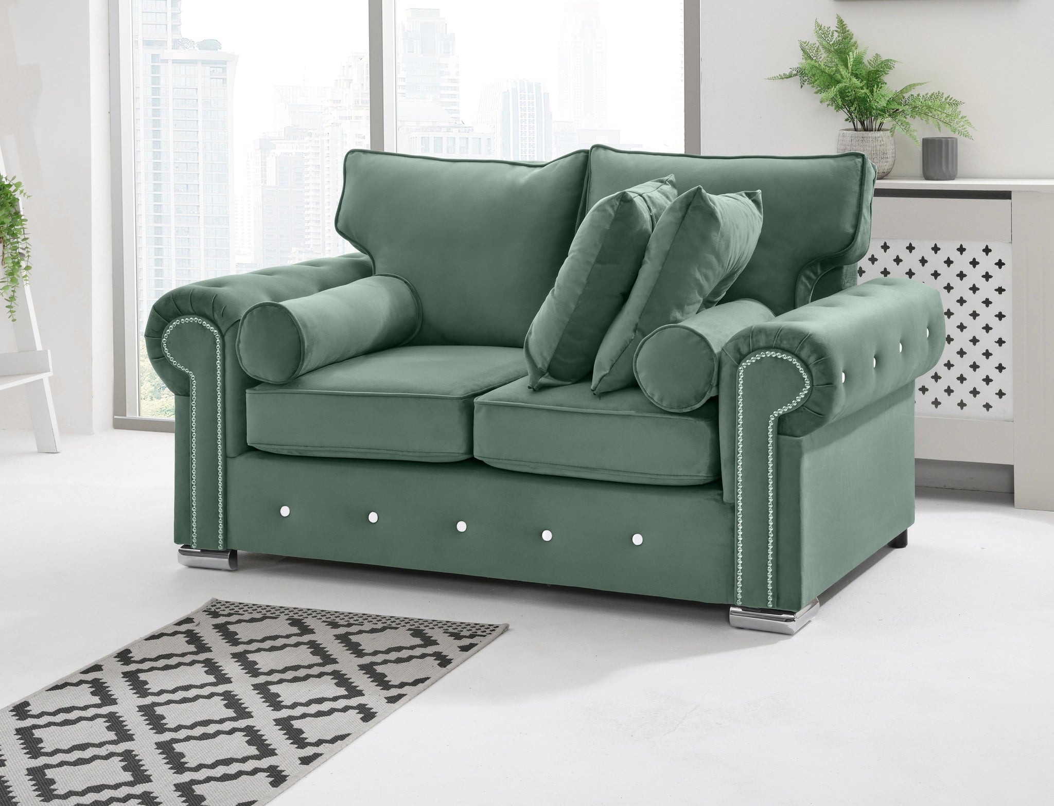 Vienna 3+2 Fullback + Extra Cushions + Diamonds