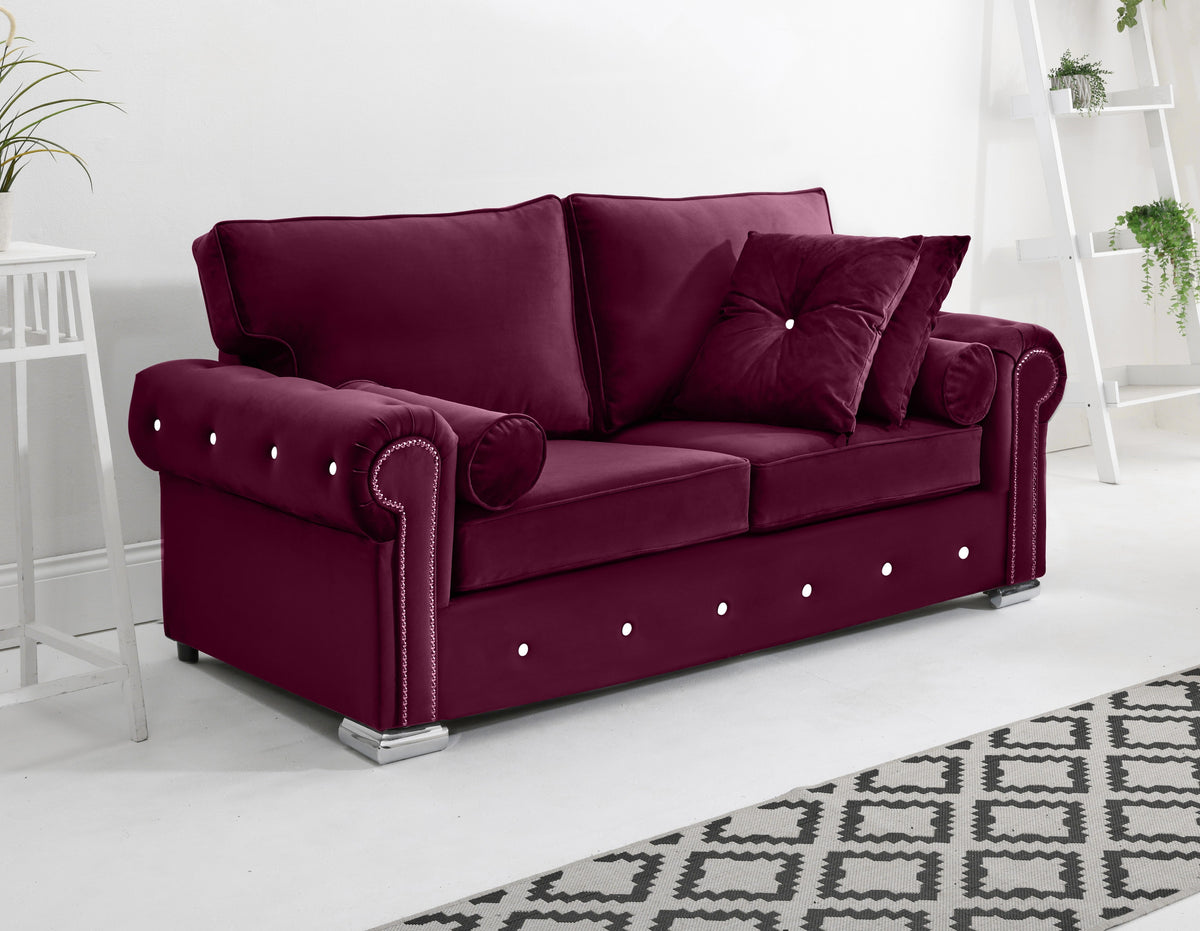 Vienna 3+2 Fullback + Extra Cushions + Diamonds