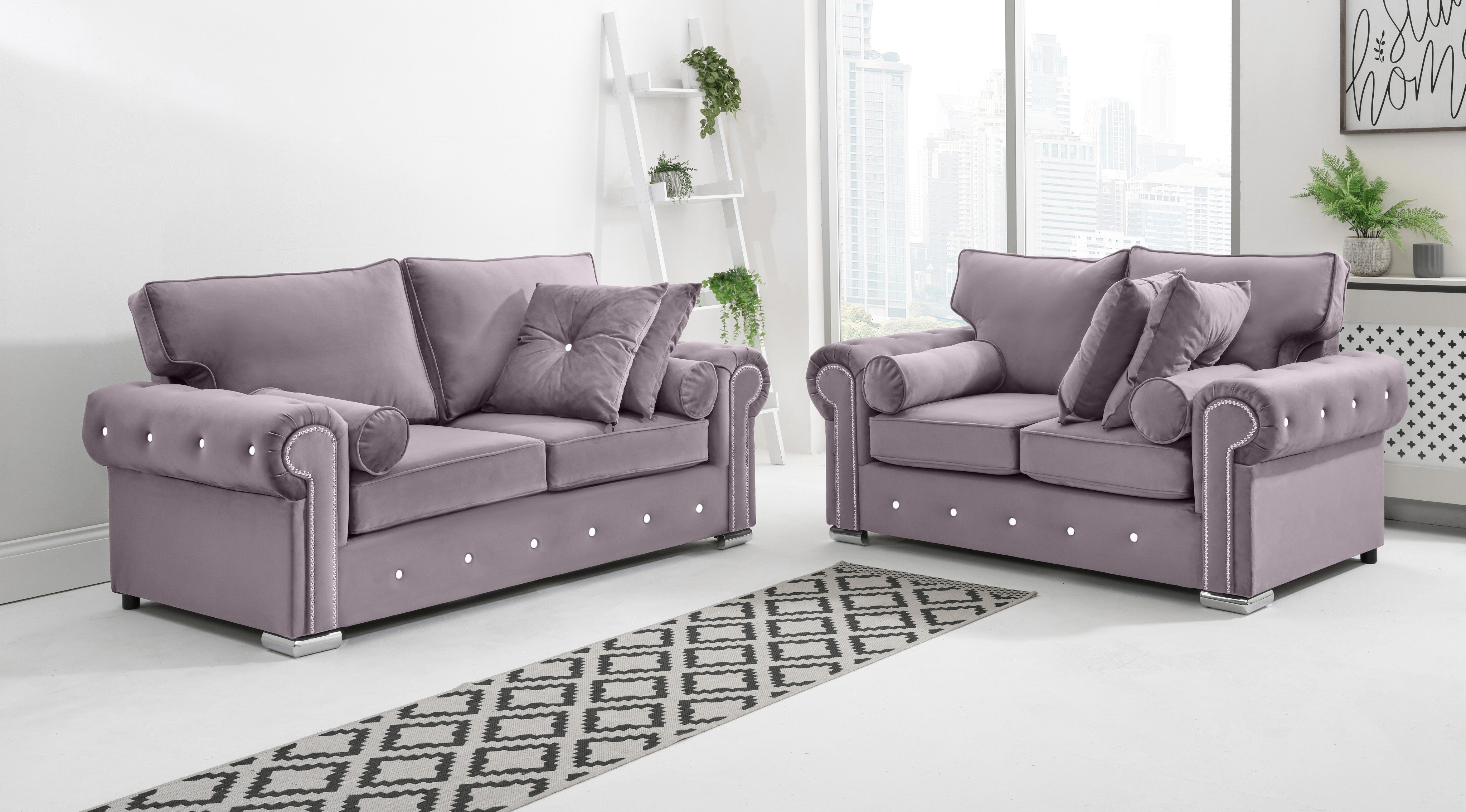 Vienna 3+2 Fullback + Extra Cushions + Diamonds