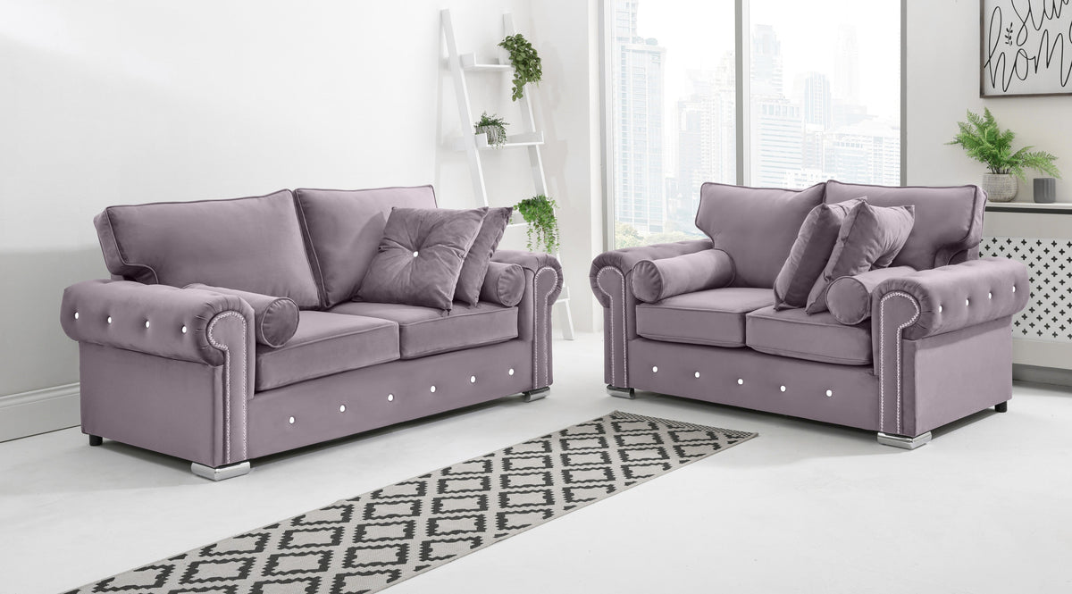 Vienna 3+2 Fullback + Extra Cushions + Diamonds