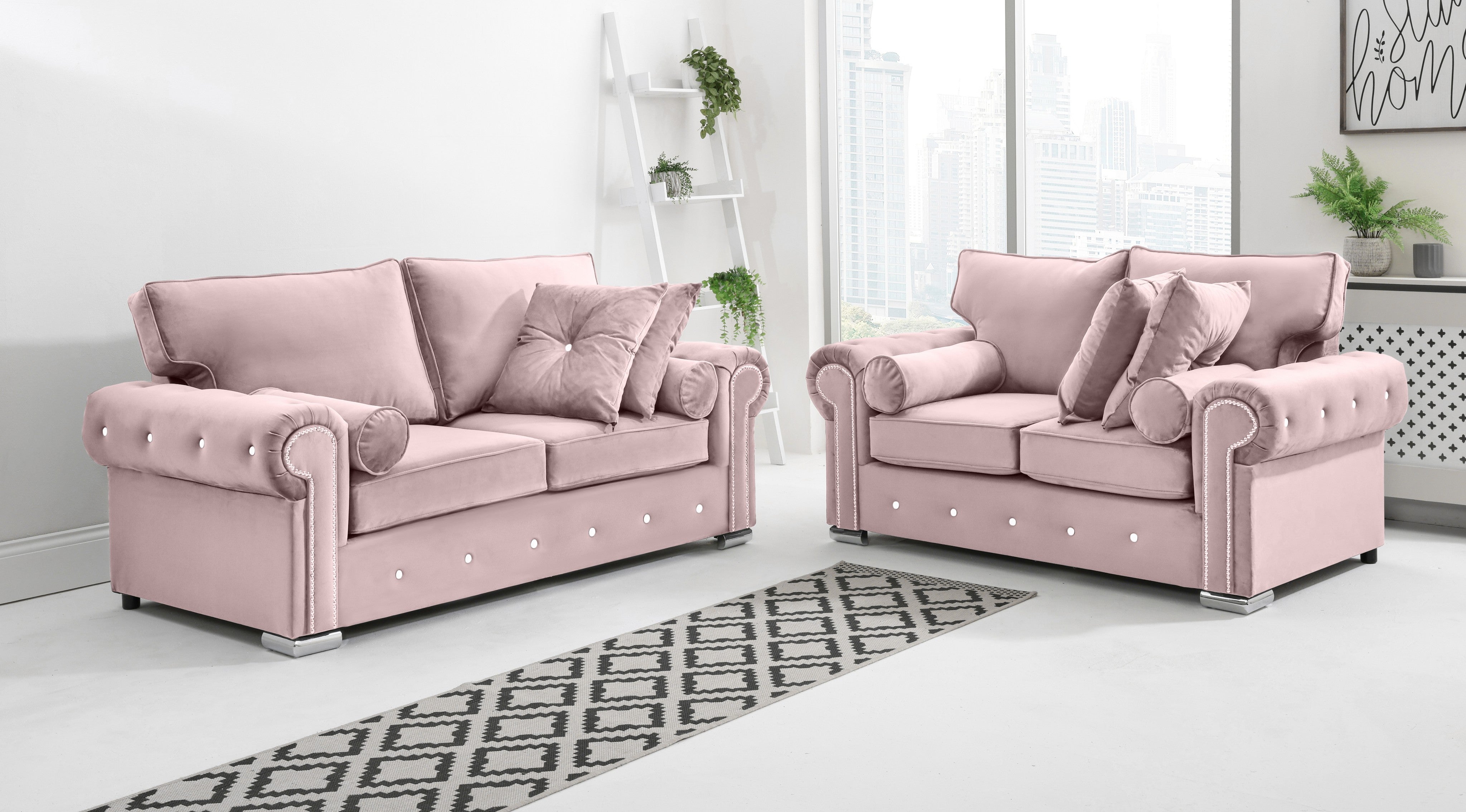 Vienna 3+2 Fullback + Extra Cushions + Diamonds