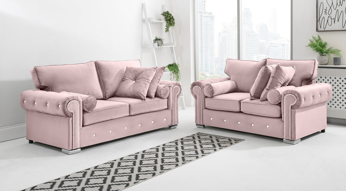 Vienna 3+2 Fullback + Extra Cushions + Diamonds
