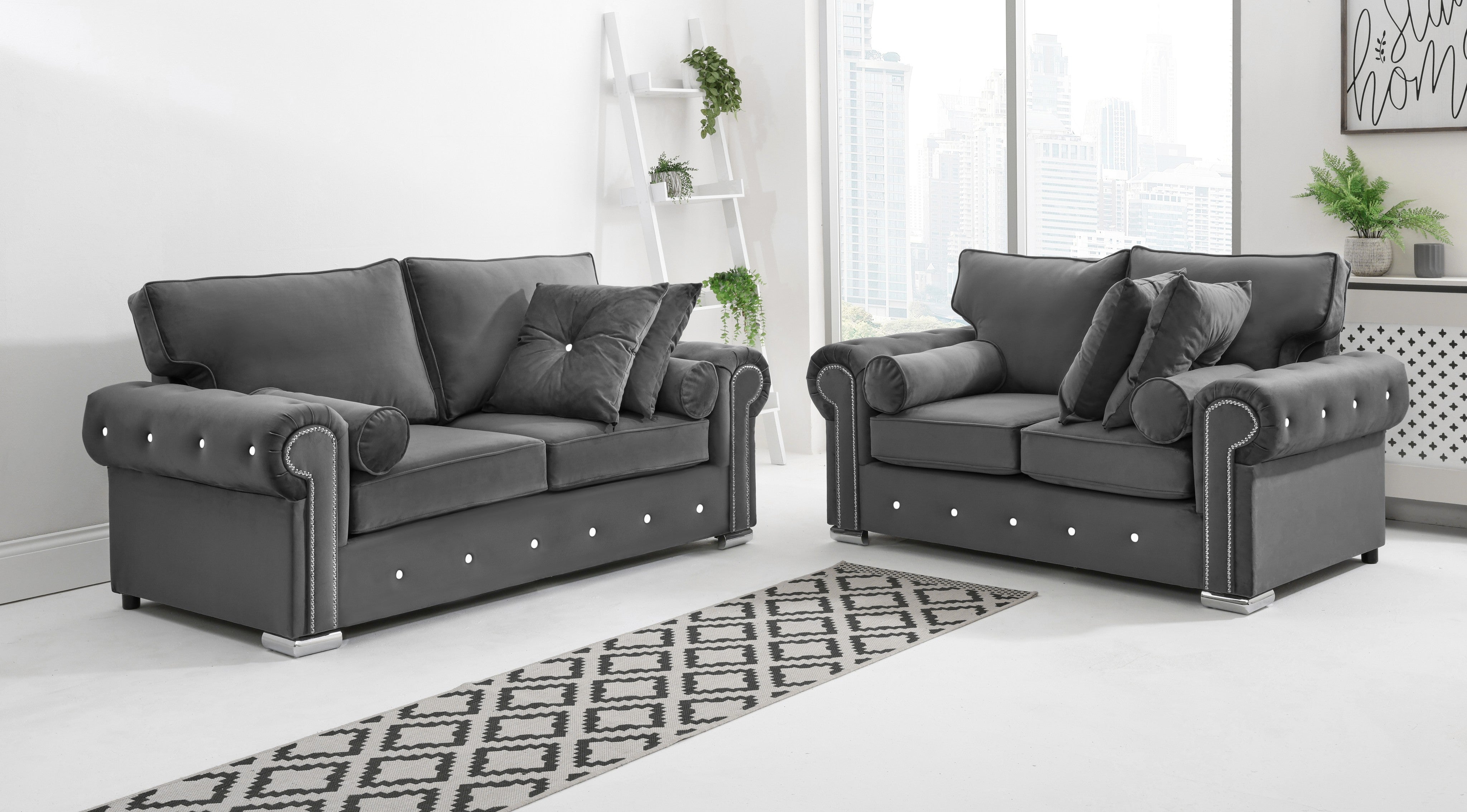 Vienna 3+2 Fullback + Extra Cushions + Diamonds