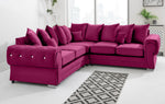 Victoria Plush Corner Scatterback + Diamonds