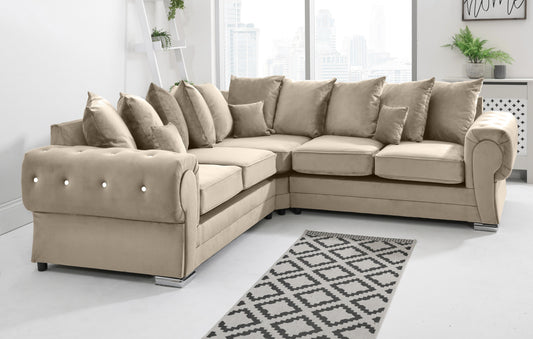 Victoria Plush Corner Scatterback + Diamonds