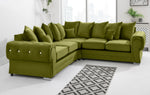 Victoria Plush Corner Scatterback + Diamonds