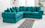 Victoria Plush Corner Scatterback + Diamonds