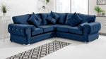 Victoria Plush Corner Fullback + Extra Cushions + Diamonds