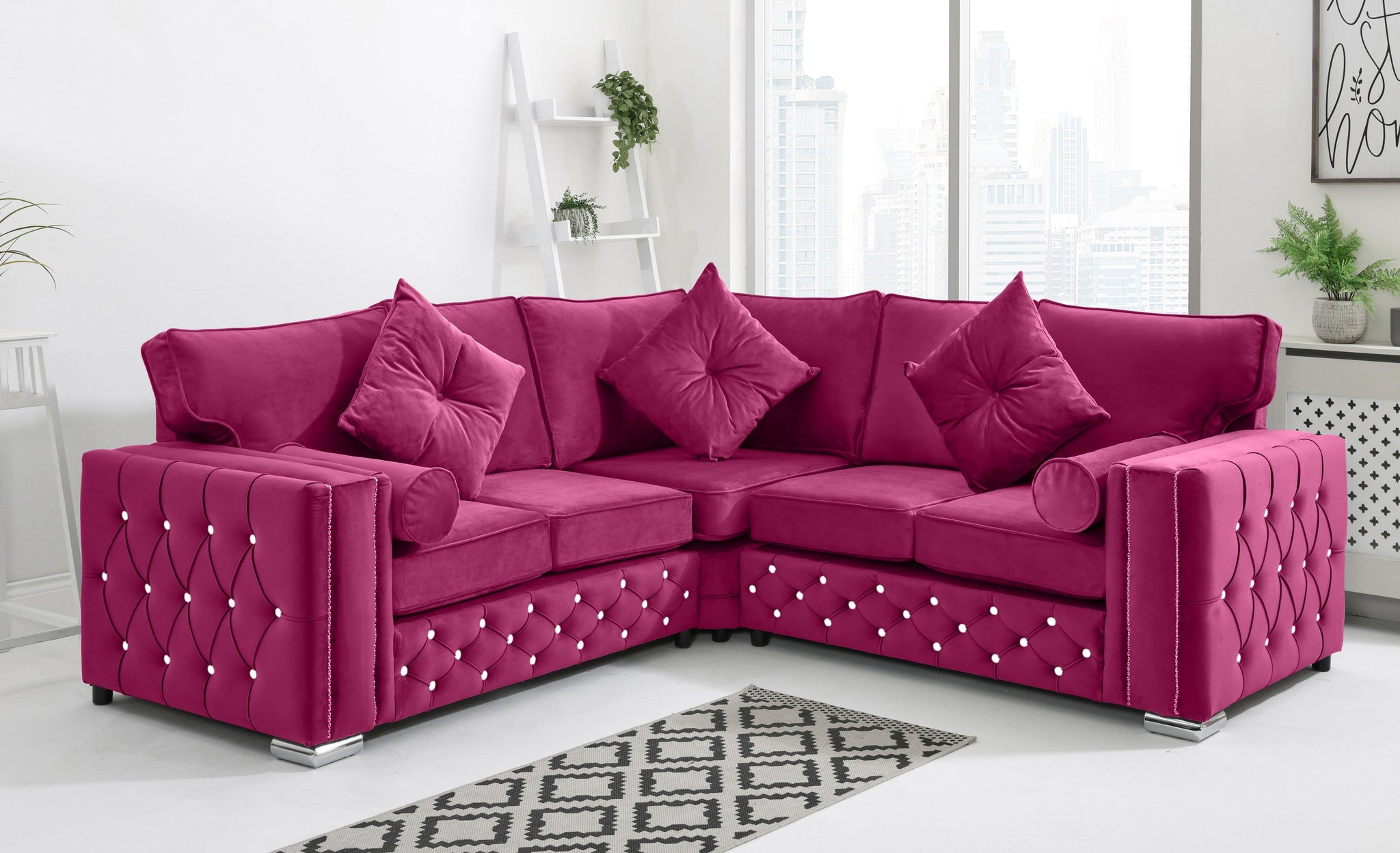 Arlo Corner Fullback + Extra Cushions + Diamonds