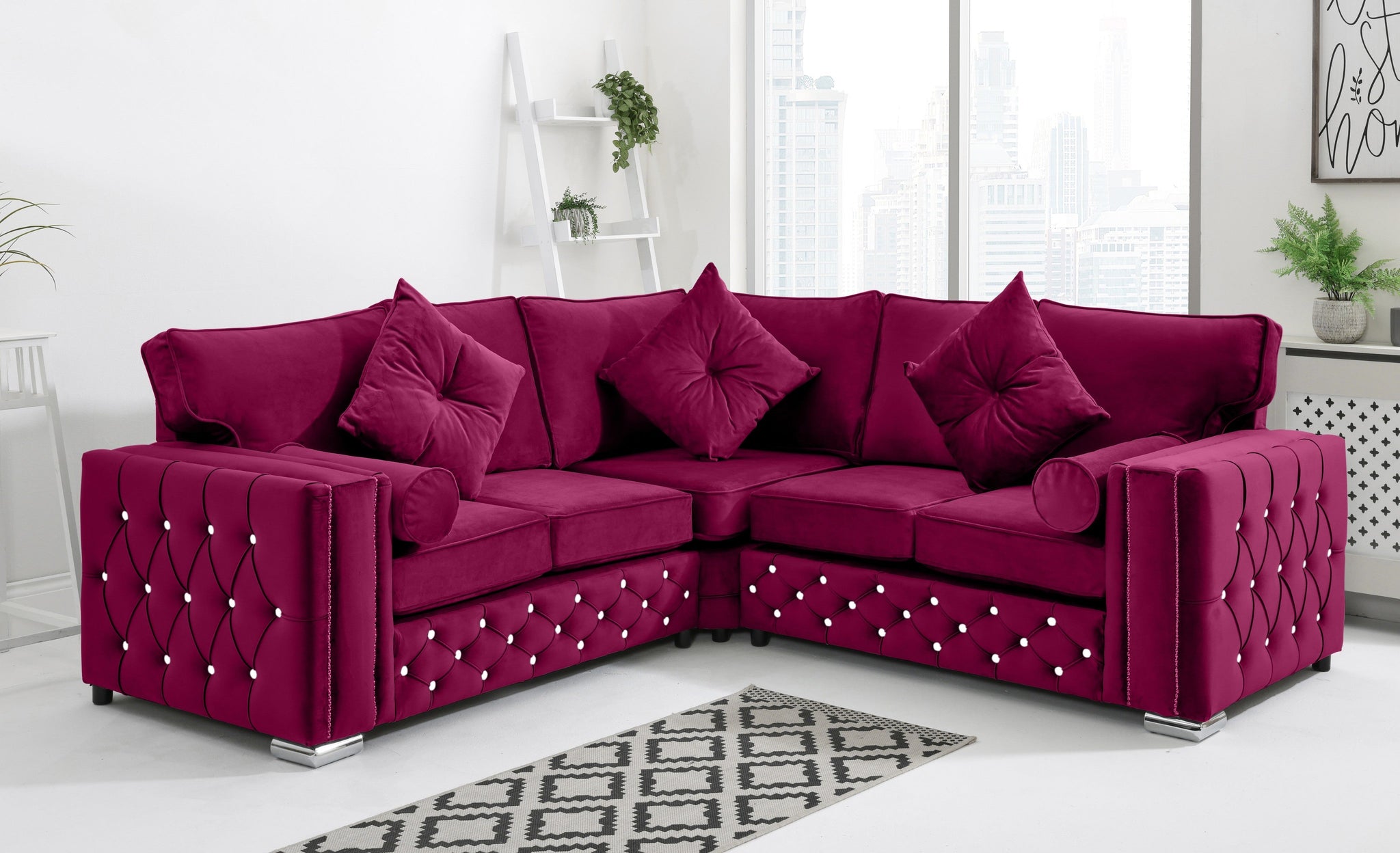 Arlo Corner Fullback + Extra Cushions + Diamonds