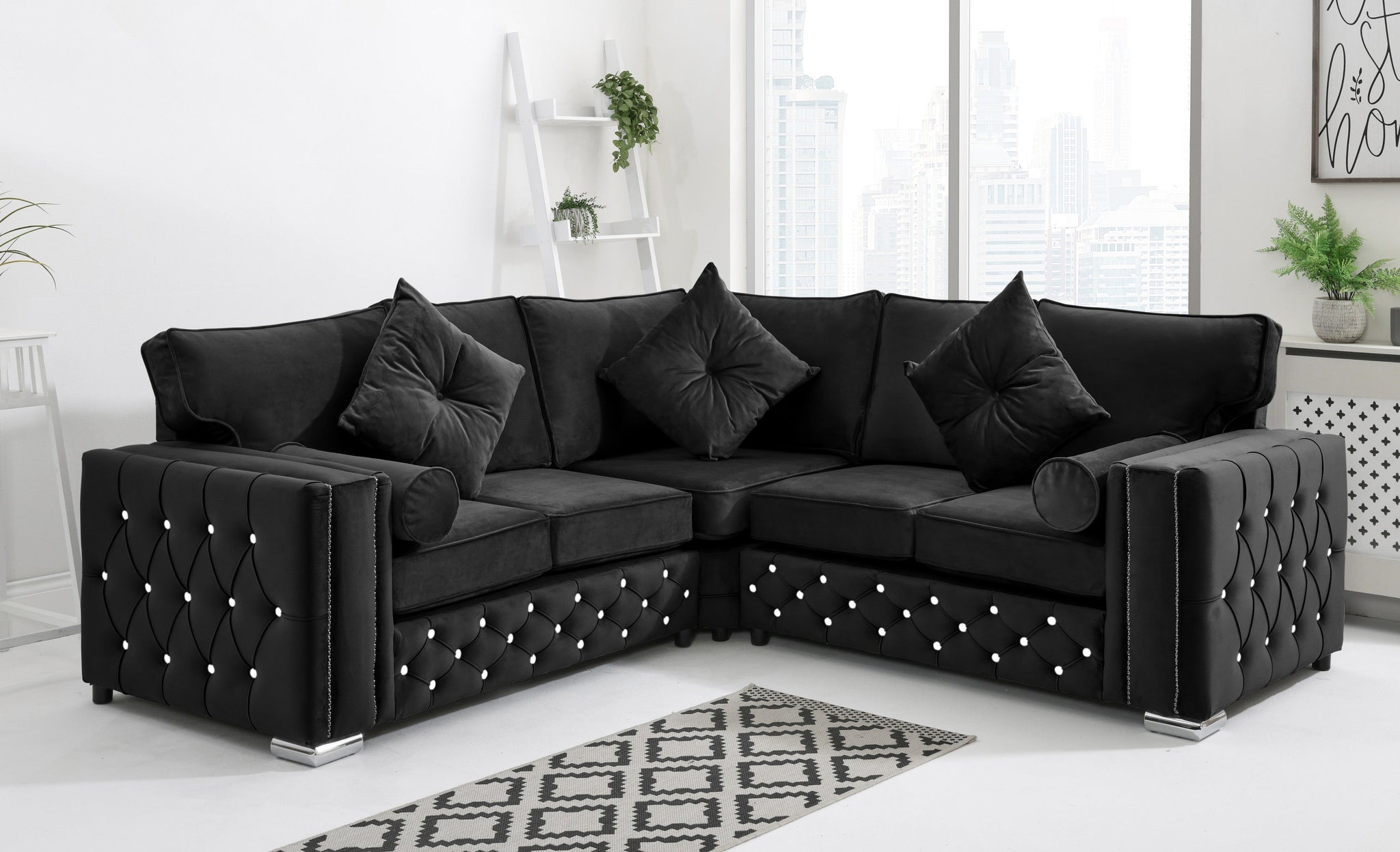 Arlo Corner Fullback + Extra Cushions + Diamonds
