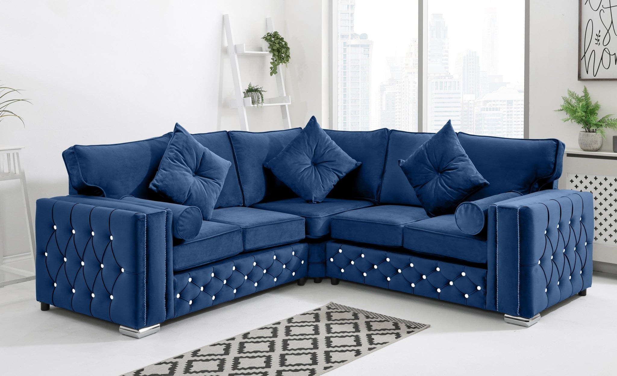 Arlo Corner Fullback + Extra Cushions + Diamonds