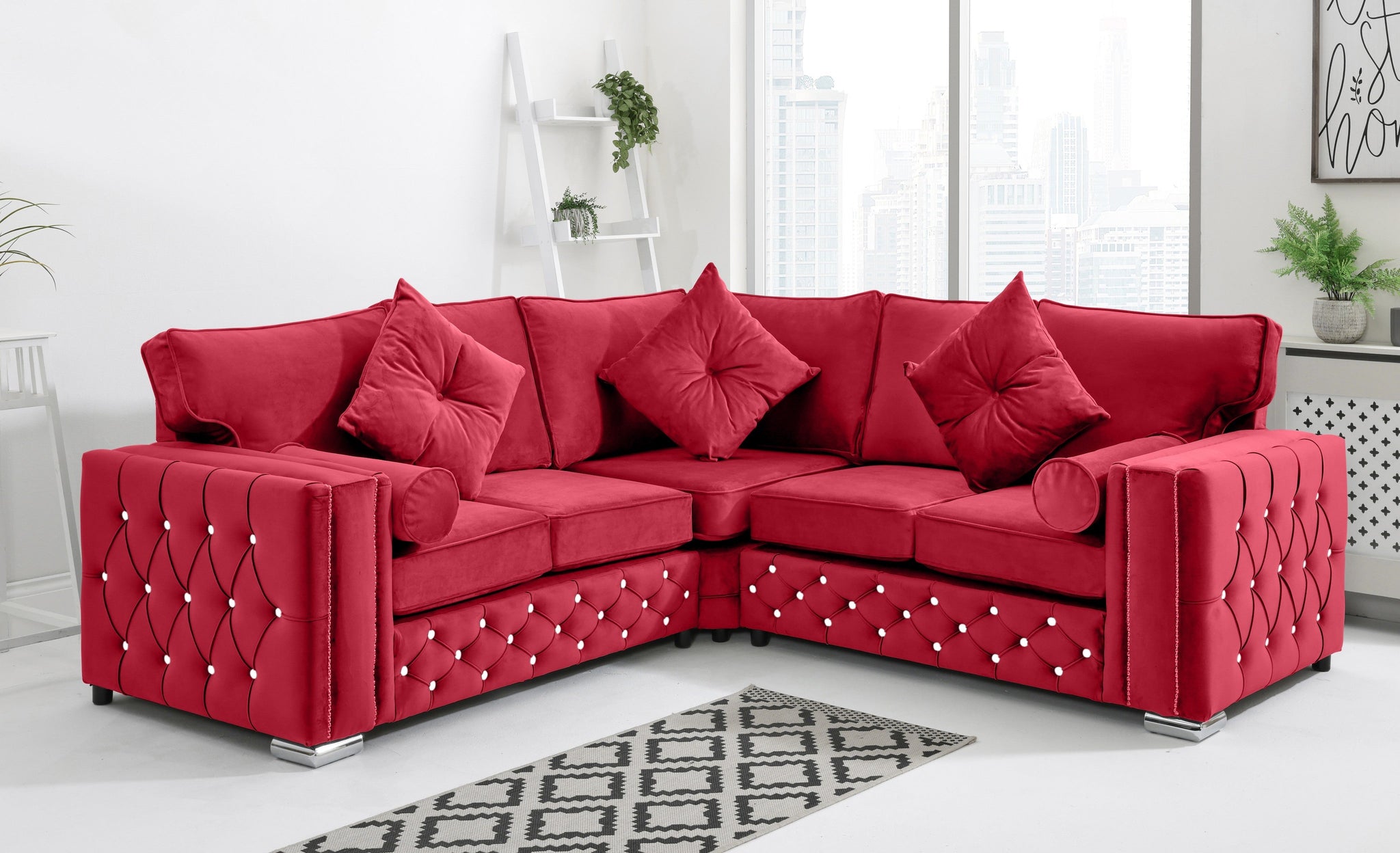 Arlo Corner Fullback + Extra Cushions + Diamonds