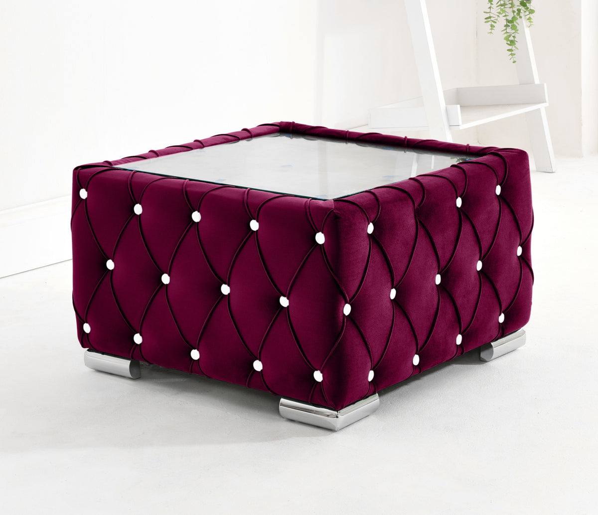 Sikara Corner Fullback - 2c2 + Diamonds+ Bolster / Buttoned Cushions