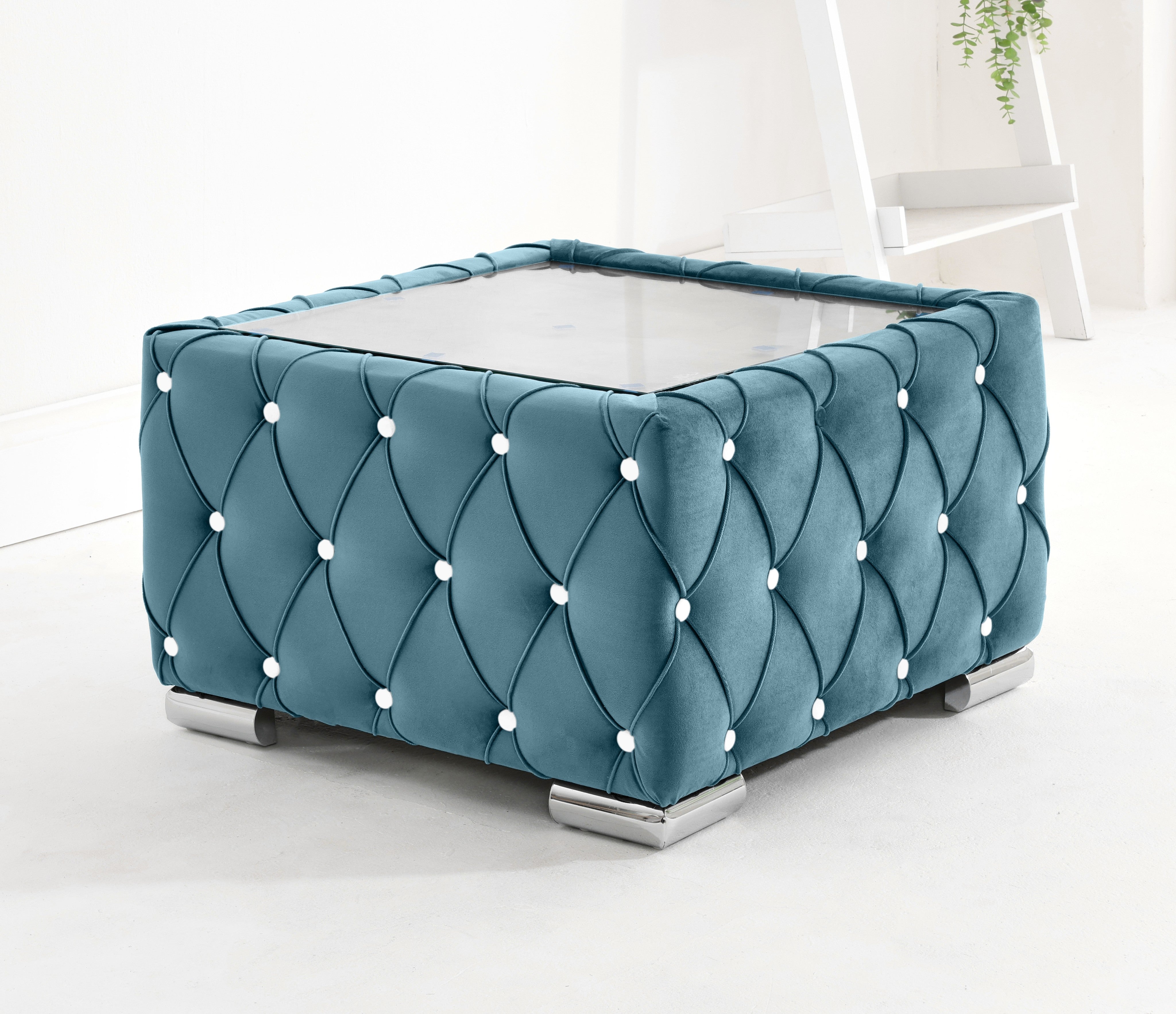 Victoria Plush Corner Fullback + Extra Cushions + Diamonds