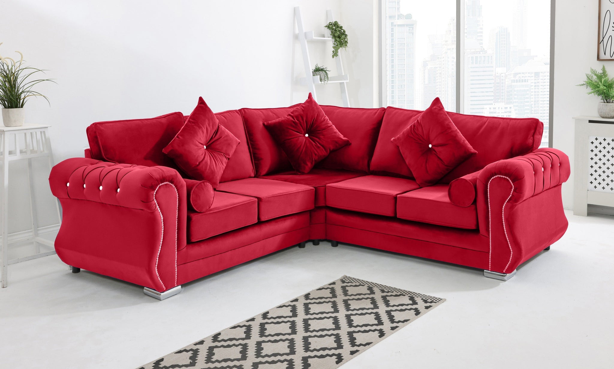 Elowen Corner Fullback + Diamonds + Extra Cushions