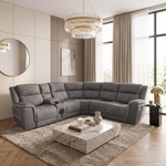 Montreal Microfibre Electric Recliner Corner Sofa